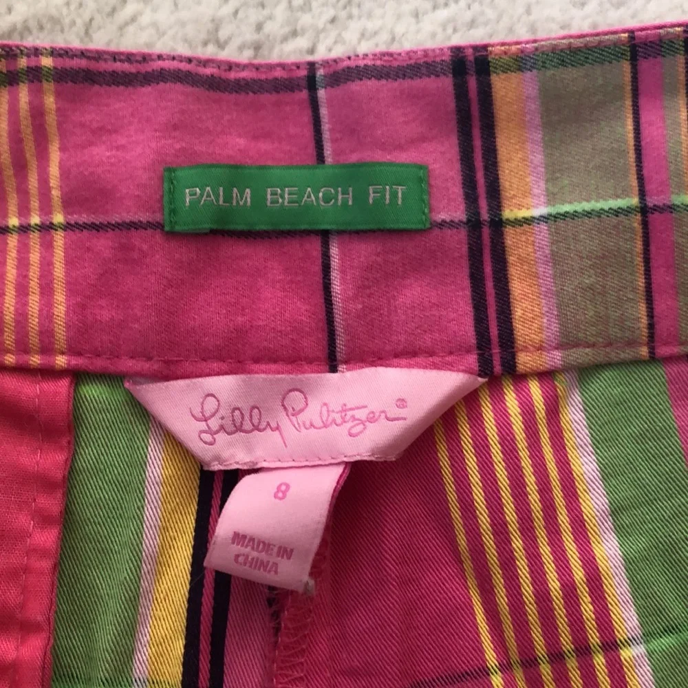 Lilly Pulitzer classic plaid Bermuda golf shorts - Picture 3 of 3